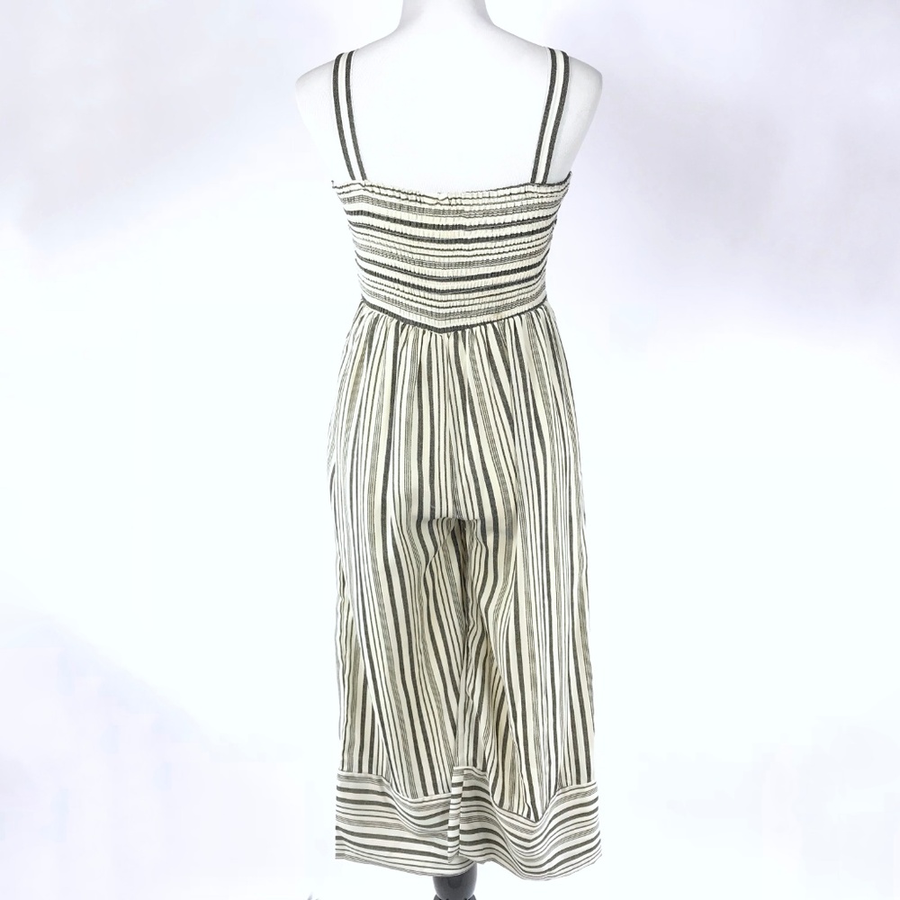 Price firm! Japna Gray White Striped Jumpsuit - Picture 7 of 8